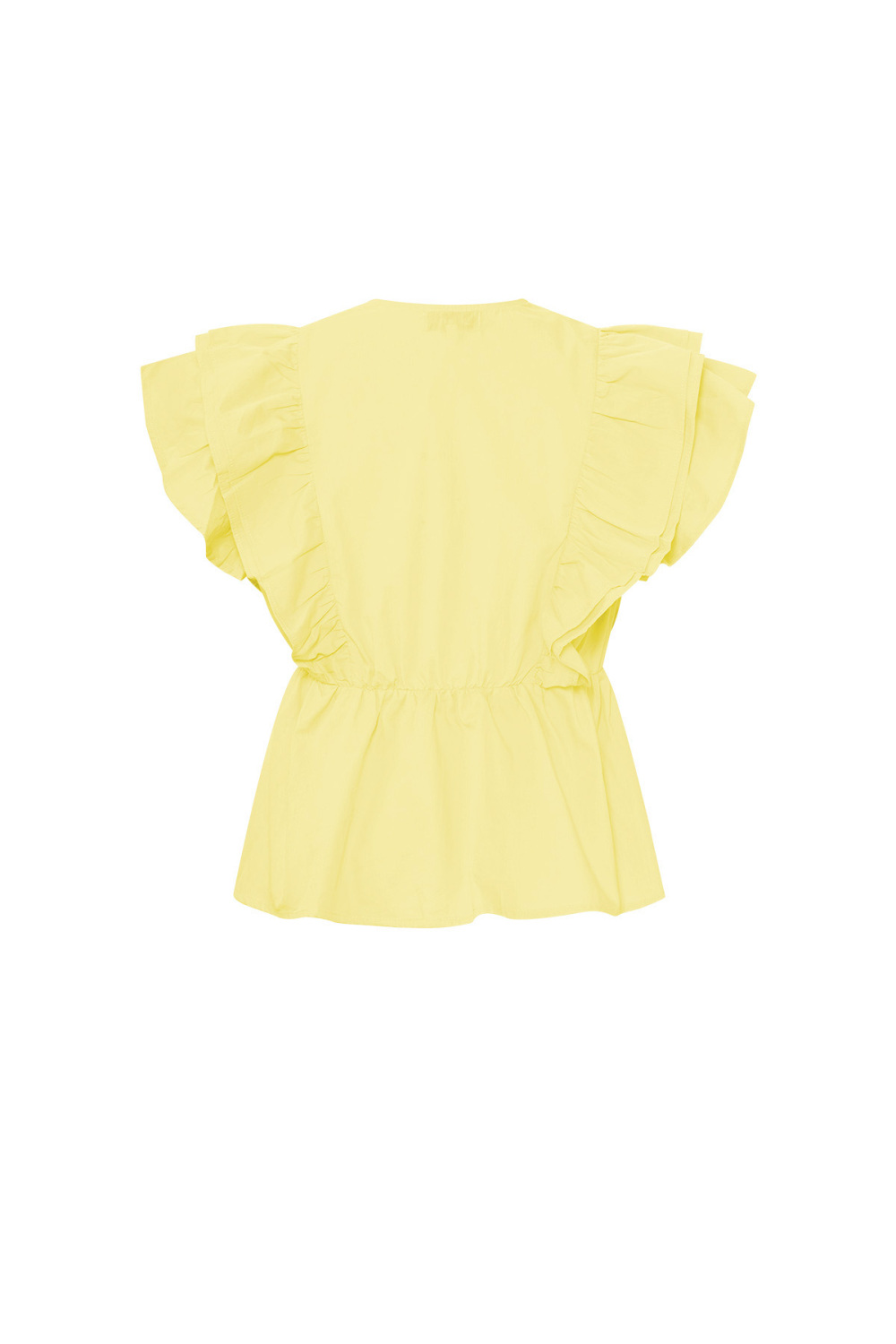 Blouse Sans Manches Tissée Élégante Bordure Frangée Couleur Unie Printemps/Été Image3