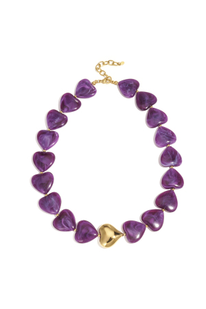 Colliers De Perles En Acrylique Cœur Rétro Daily Classic Series Bijoux Pour Femmes h5 Image4