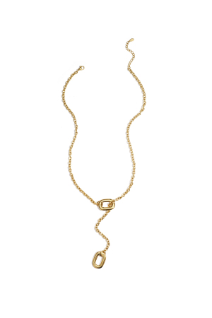 Collier En Forme De Y Avec Extrémités Ovales h5
