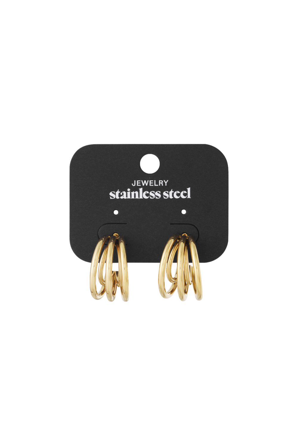 Boucles D'Oreilles Créoles En Acier Inoxydable, Style Géométrique, Décontracté, Simple, Pour Femme Image4