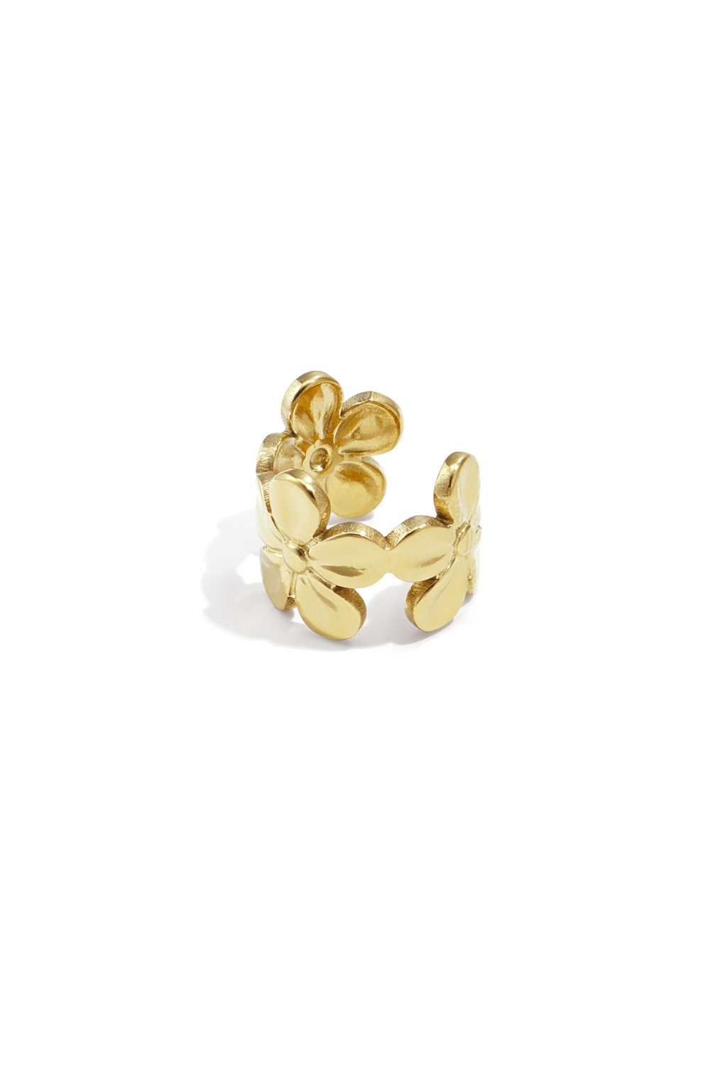 Boucles D'Oreilles En Acier Inoxydable, Style Décontracté Et Simple, Série Fleur, Bijoux Pour Femmes