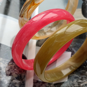 Bracelet Élégant En Acrylique Dégradé De Couleurs Pour Femme, Série Simple, 1 Pièce h5 Image3