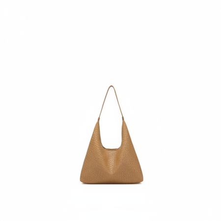 Sac à bandoulière classique en PU tissé pour femme avec pochette 2