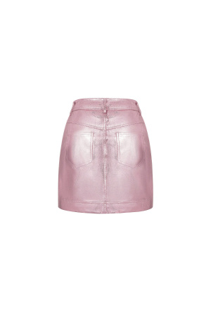 Jupe Mini En Pu Sexy Couleur Unie Printemps/Été h5 Image6