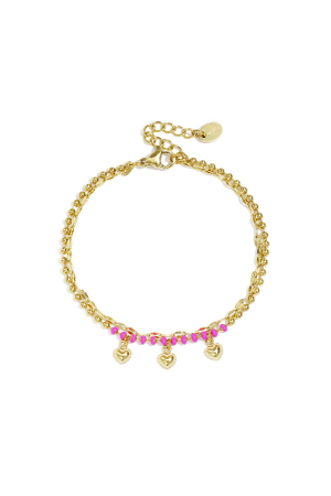 Bracelet Double Avec Perles Et Breloques En Forme De Cœur h5 