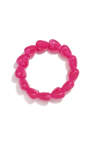 Bracelet De Perles Avec De Grosses Perles En Forme De Cœur h5 Image3