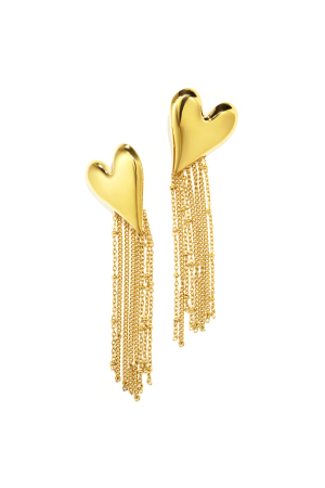 Boucles D'Oreilles Pendantes En Acier Inoxydable, Style Cœur, Décontractées, Simples Et Quotidiennes, Bijoux Pour Femmes h5