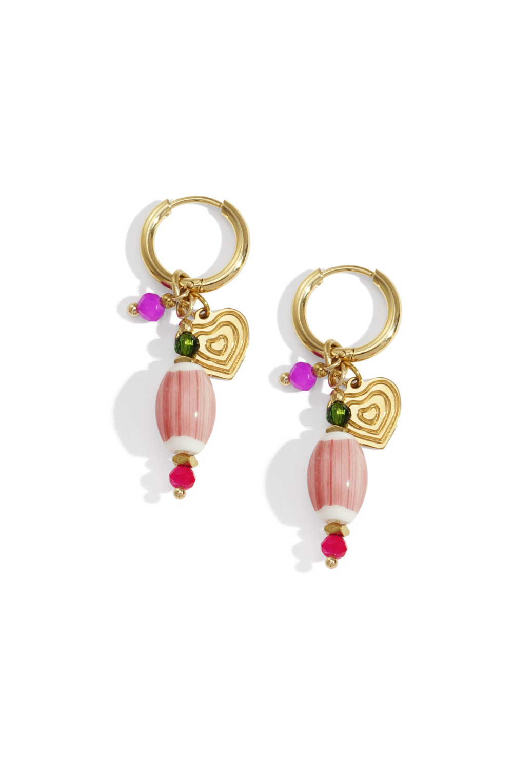 Boucles D'Oreilles Pendantes En Forme De Cœur, Série Simple Et Décontractée Pour Le Quotidien, Bijoux Pour Femmes 