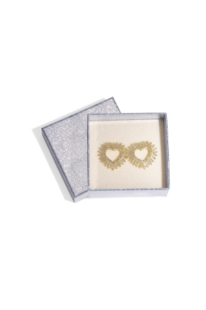 Boucles D'Oreilles À Tige En Cuivre En Forme De Cœur, Élégantes, De Noël, Luxueuses, Bijoux Pour Femmes h5 Image2