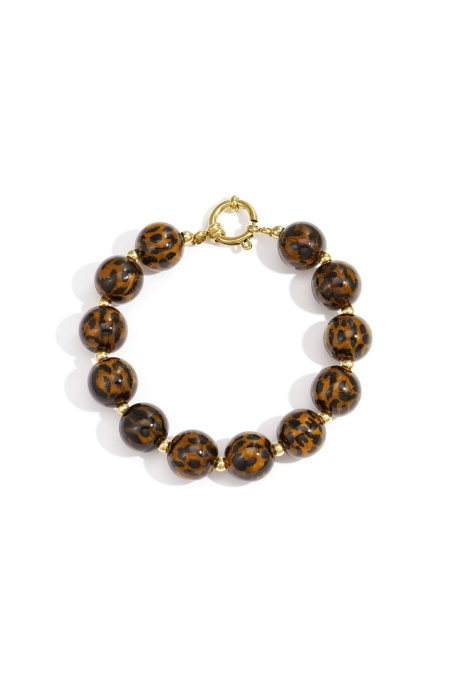 Bracelets en perles acryliques, série rétro classique quotidienne, bijoux pour femmes - 14 mm