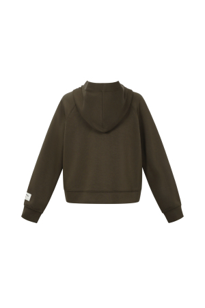 Hoodie Femme En Fibre De Polyester Tricotée Sportive Couleur Unie h5 Image3