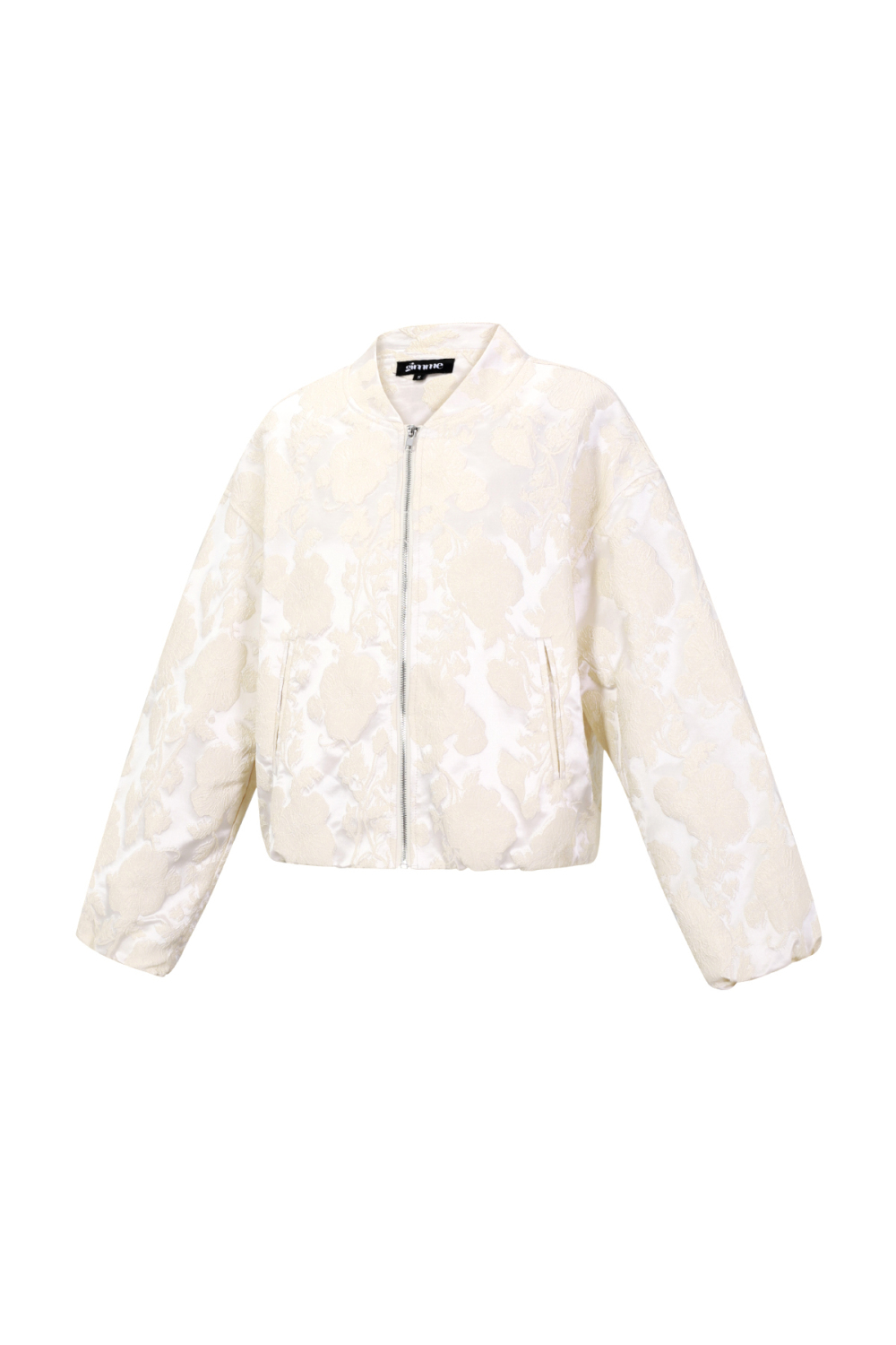 Tissu Polyester Fibre Veste Bomber Femme Casual Imprimé Floral h5Image2