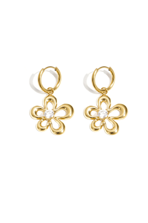 Boucles D'Oreilles Ornées De Fleurs En Forme De Corail Et De Pierres. h5