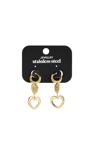 Boucles D'Oreilles Pendantes En Acier Inoxydable, Style Cœur, Décontractées, Simples Et Quotidiennes, Bijoux Pour Femmes h5 Image5