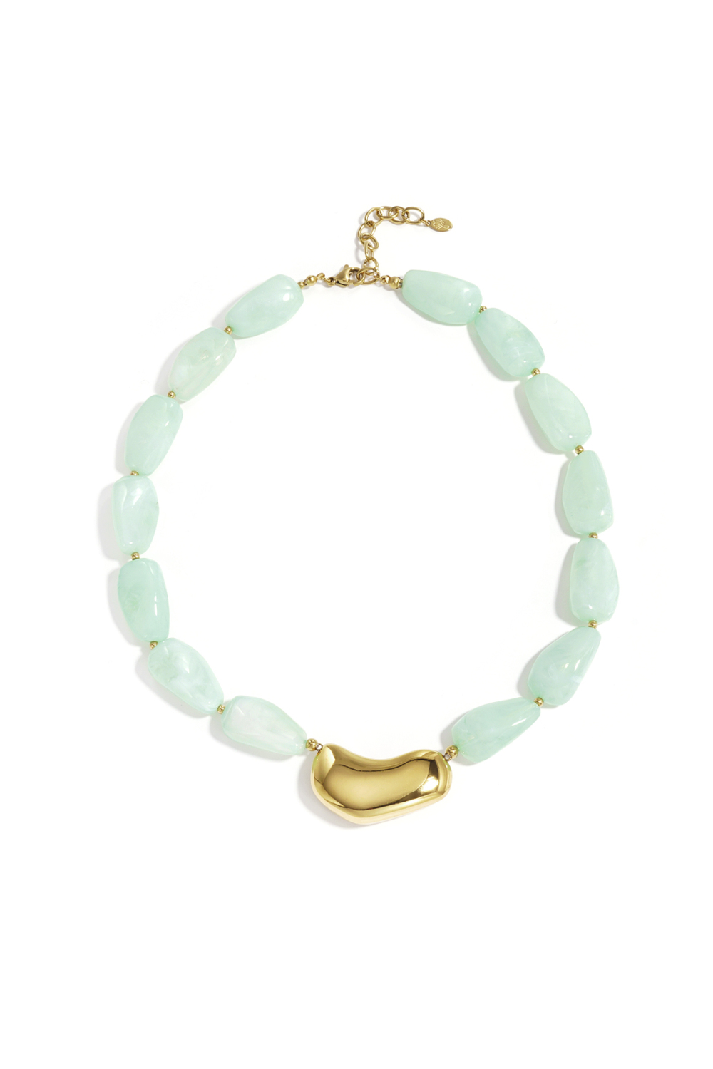 Collier Avec Perle Asymétrique Imposante