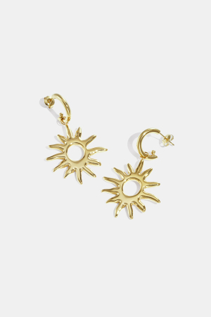 Boucles D'Oreilles Pendantes En Acier Inoxydable, Collection Soleil, Style Décontracté Et Simple Pour Femmes h5 