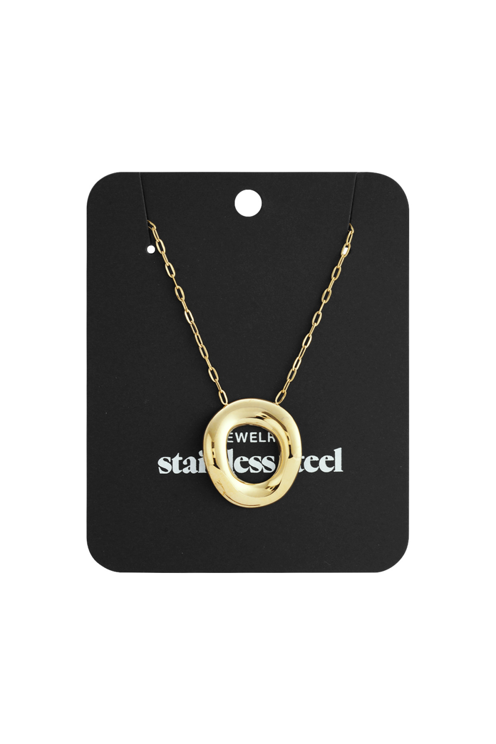 Colliers Pendentifs En Acier Inoxydable Cercle Casual Daily Simple Series Bijoux Pour Femmes h5Image4