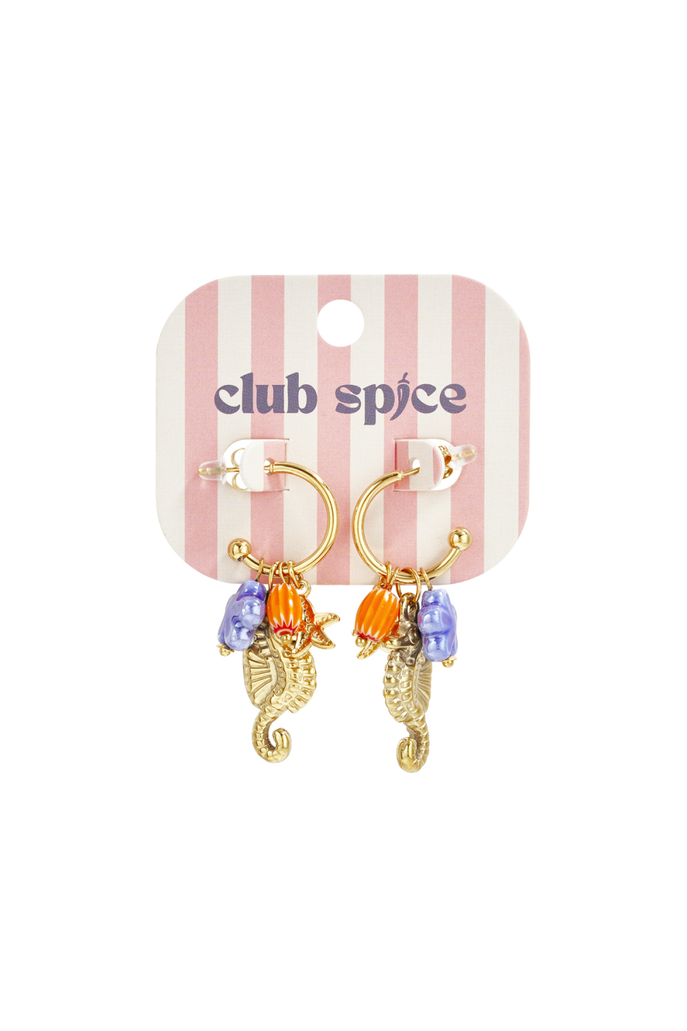 Boucles D'Oreilles Hippocampe Avec Breloques Image5
