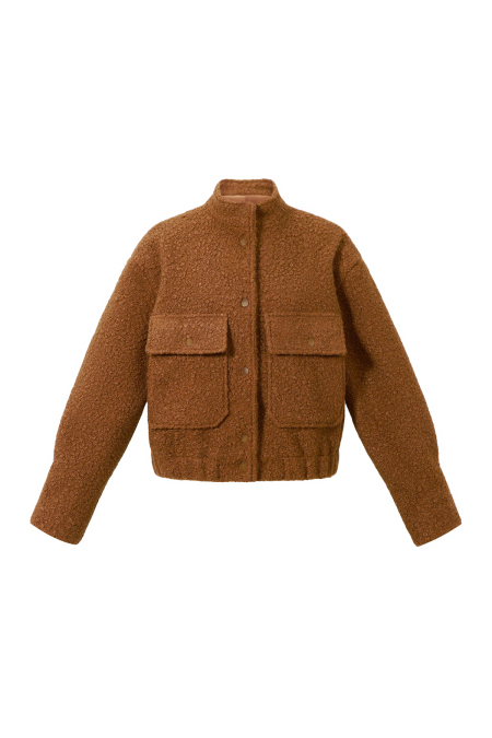 Veste Femme en Fibre de Polyester Tissée Style Décontracté Couleur Unie Automne/Hiver 2
