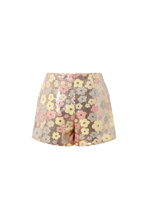 Short À Sequins À Fleurs Fleuries h5 Image3