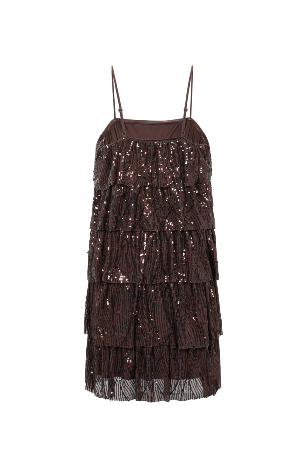 Tissu Polyester Tissé Robe Mini Femme Élégante Paillettes h5Image2