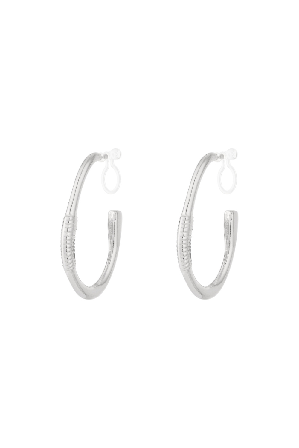 Boucles D'Oreilles À Clip Créoles Sans Fin h5Image3