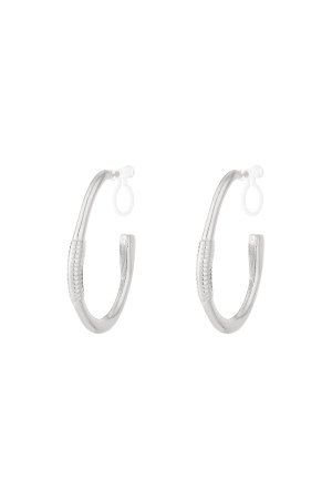 Boucles D'Oreilles À Clip Créoles Sans Fin h5 Image3