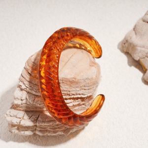Bracelet Manchette En Acrylique De Forme Irrégulière, 1 Pièce h5 Image3