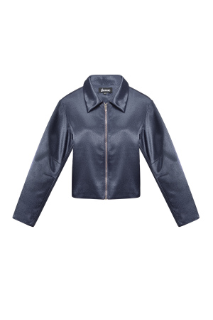 Tissu Polyester Fibre Veste Femme Casual Automne/Hiver Couleur Unie h5 