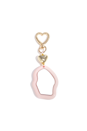 Joli Porte-Clés Miroir Irrégulier Avec Détail En Forme De Cœur h5 Image3