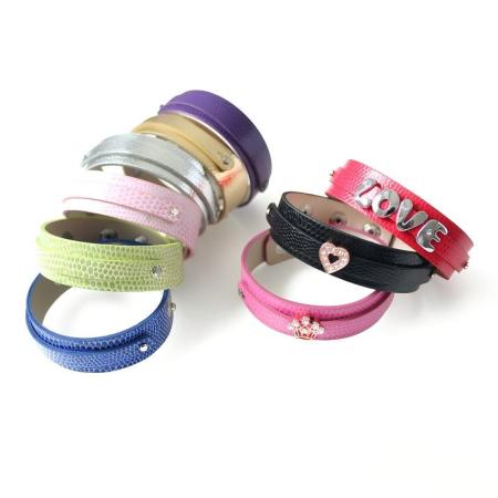 Bracelets à breloques pour femmes en PU à motif écailles de serpent, collection luxueuse à faire soi-même