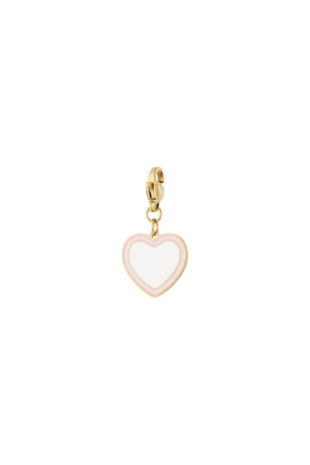 Bijoux en acier inoxydable, breloques en forme de cœur, style décontracté, simple et quotidien, pour femmes