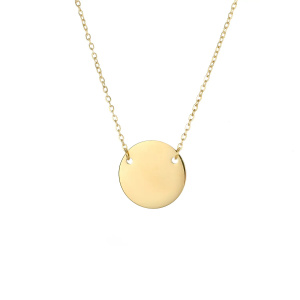 Collier Simple Pour Femme, 1 Pièce, En Acier Inoxydable, Couleur Or, Étanche, Avec Chaîne Simple. h5 Image3