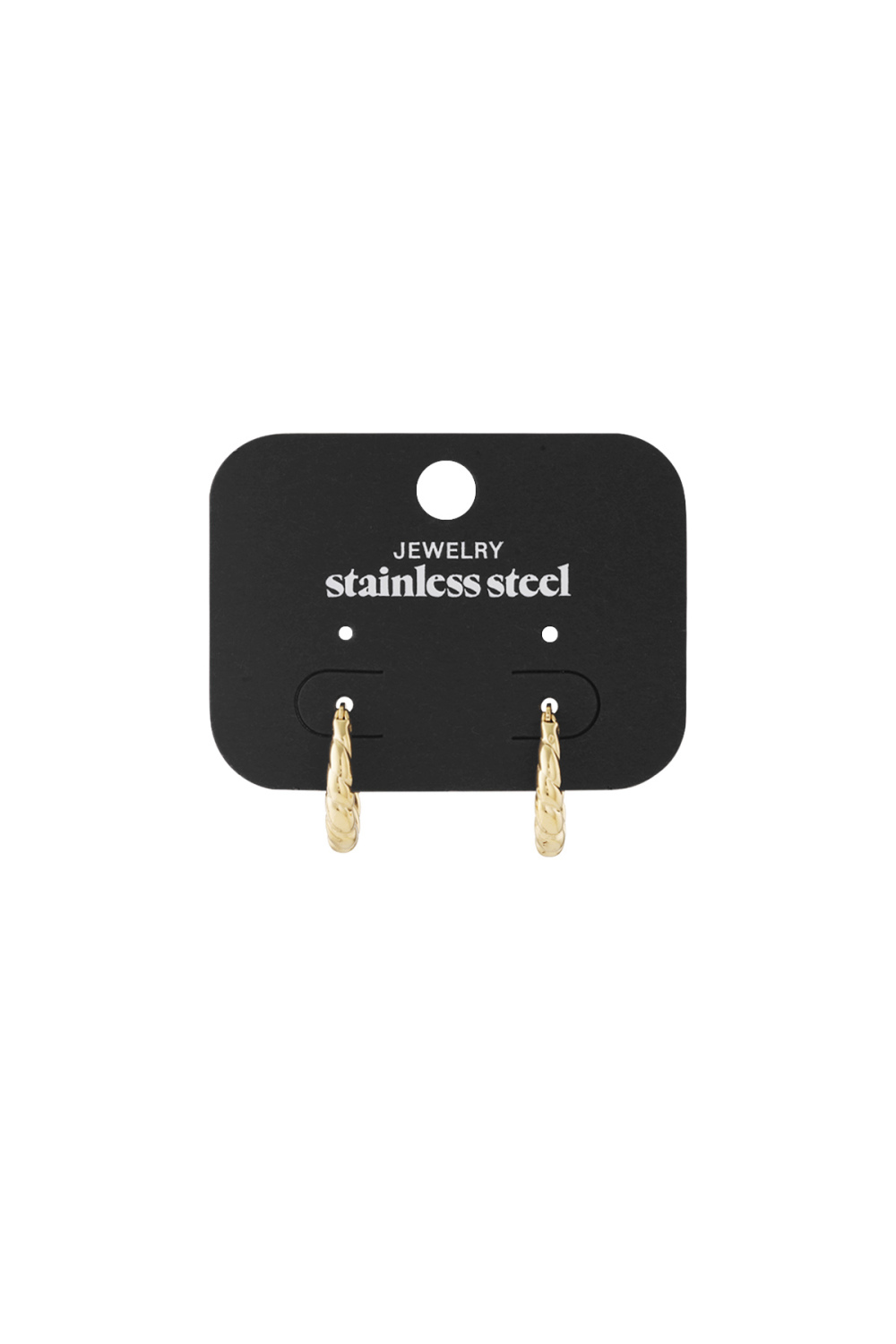 Boucles D'oreilles Dangling Twist Acier Inoxydable h5Image4