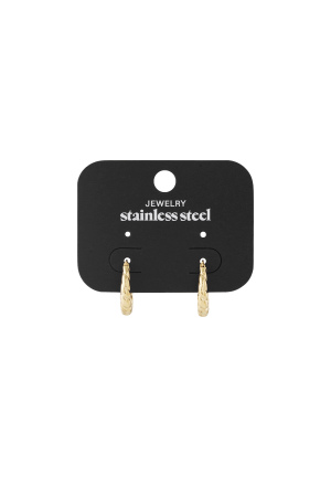 Boucles D'oreilles Dangling Twist Acier Inoxydable h5 Image4