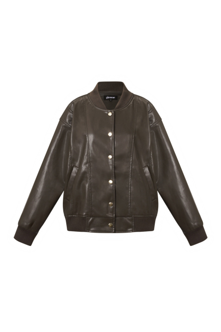 Tissu Polyester Fibre Veste Bomber Femme Automne/Hiver Style Urbain 2
