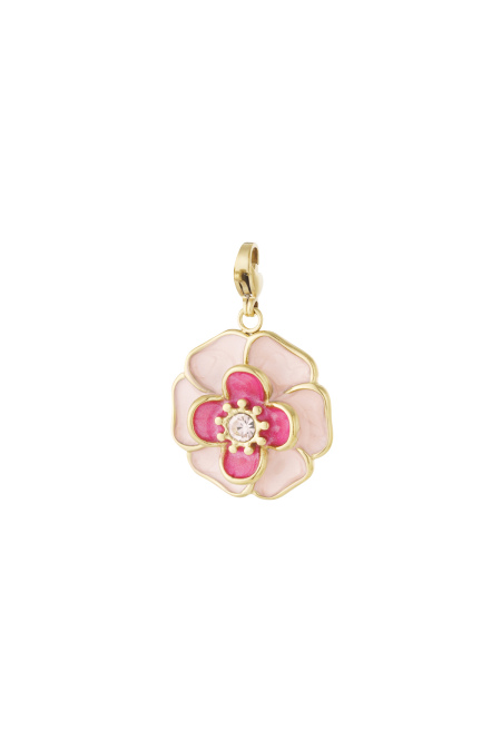 Breloque bijou fleur rose