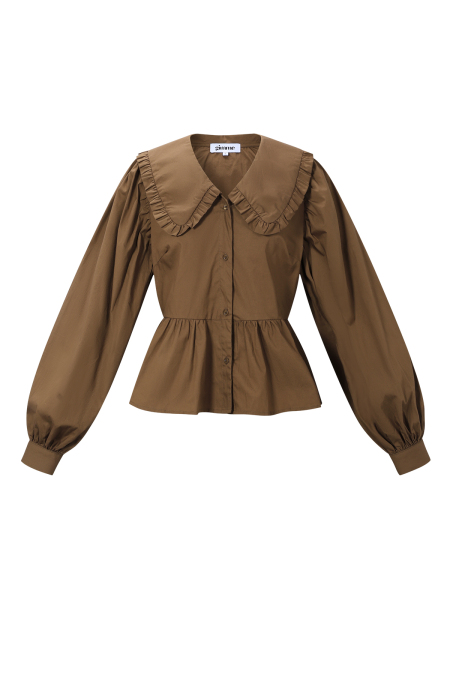 Chemisiers et chemises en coton uni, vêtements décontractés printemps/été 2