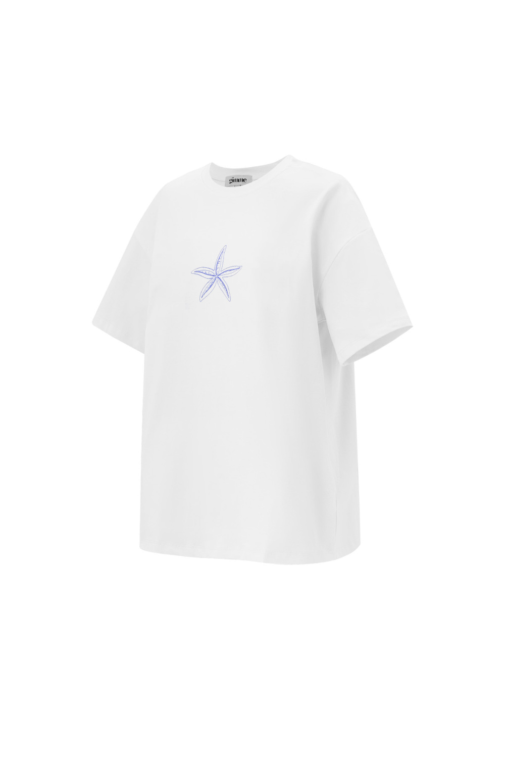 Coton T-Shirt Femme Casual Broderie Étoile De Mer h5Image3