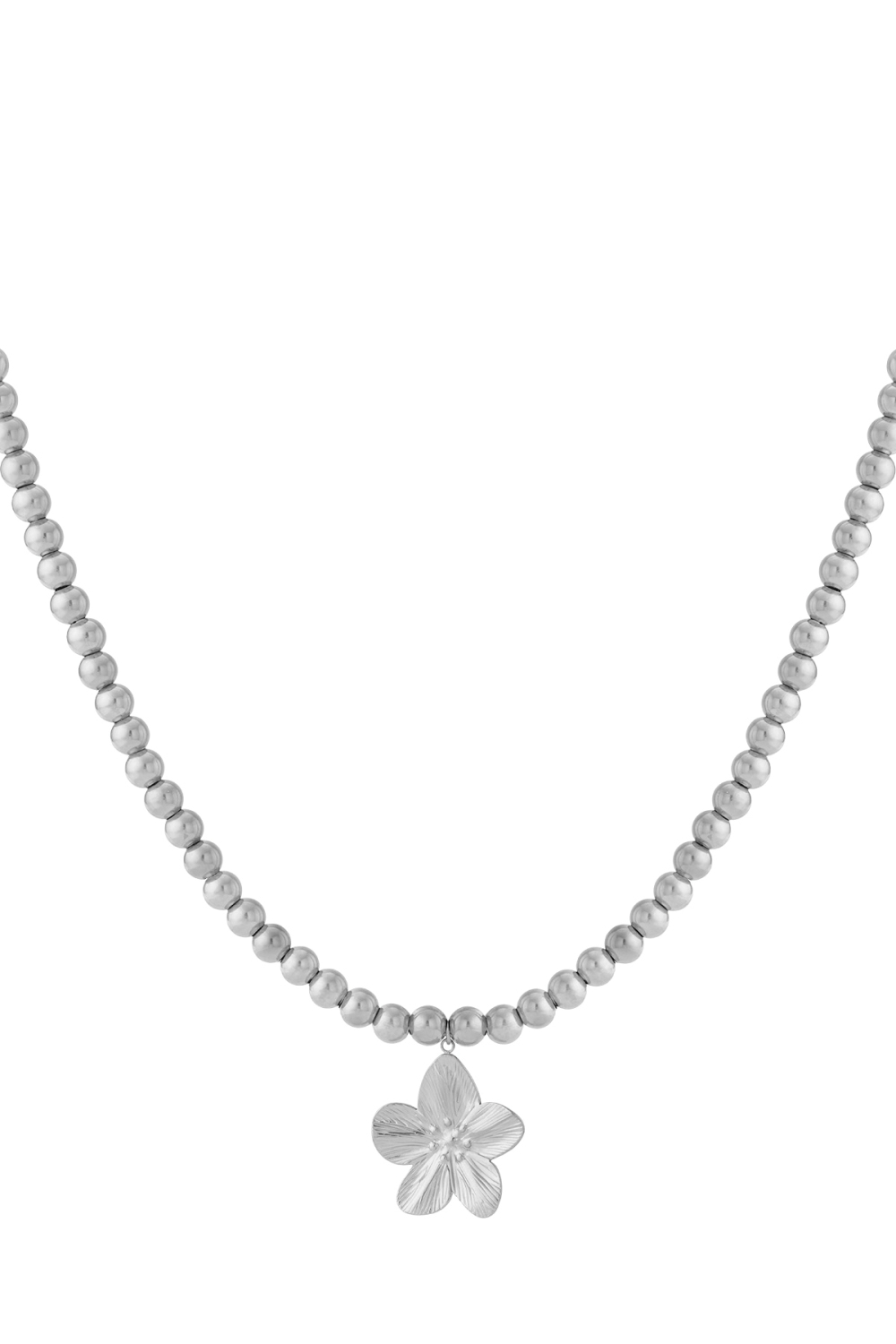 Collier De Perles Creuses De 8 Mm Avec Une Fleur Image3