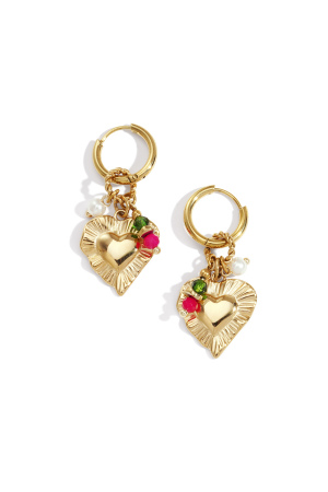 Boucles D'Oreilles À Breloques Heart Happy h5 