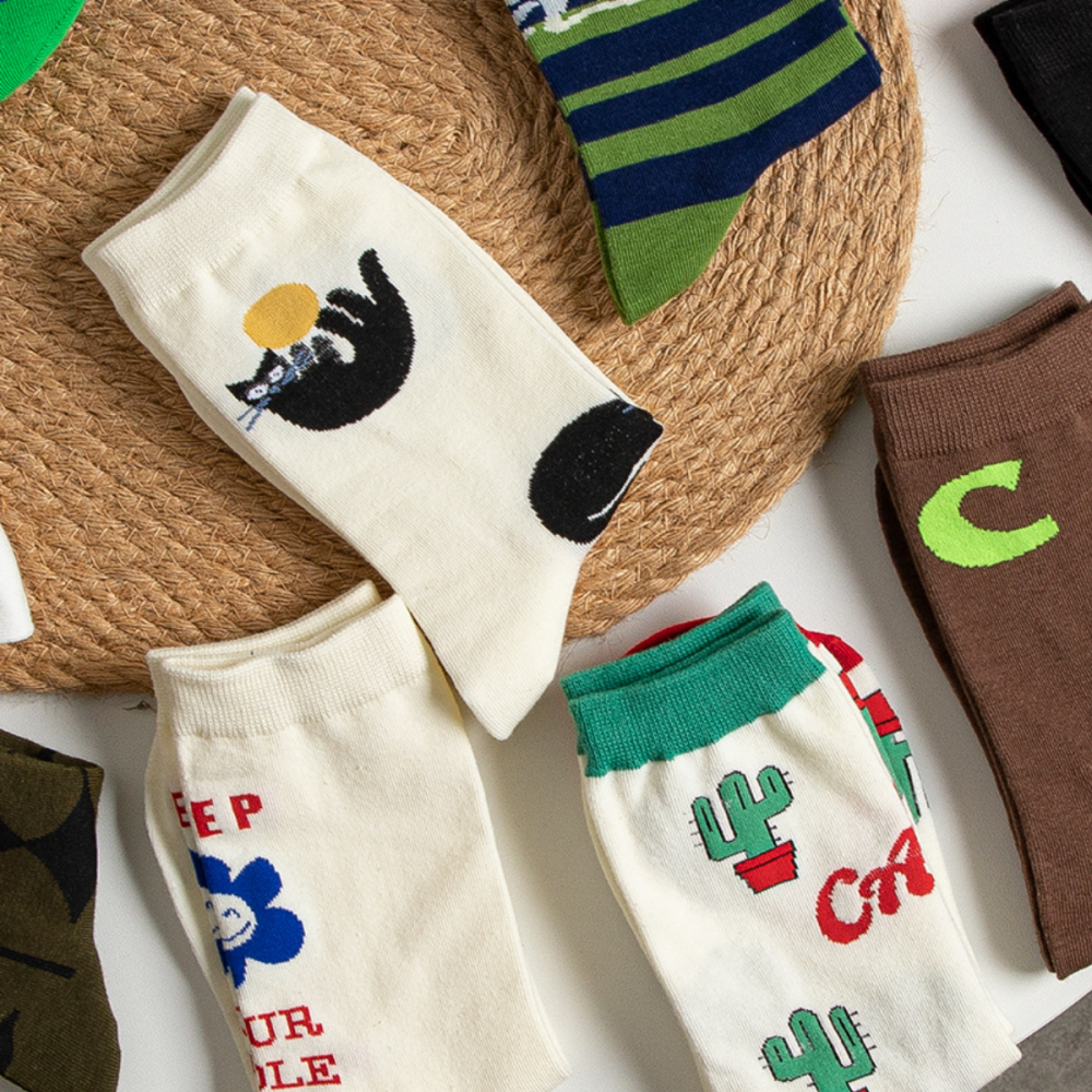 1 Paire De Chaussettes Mi-Mollet Adorables À Motif Dessin Animé h5Image2