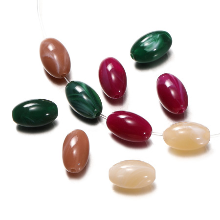 1 sachet de perles ovales en acrylique pour bijoux DIY