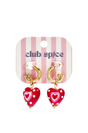 Boucles D'Oreilles Avec Pendentif En Forme De Cœur h5 Image5