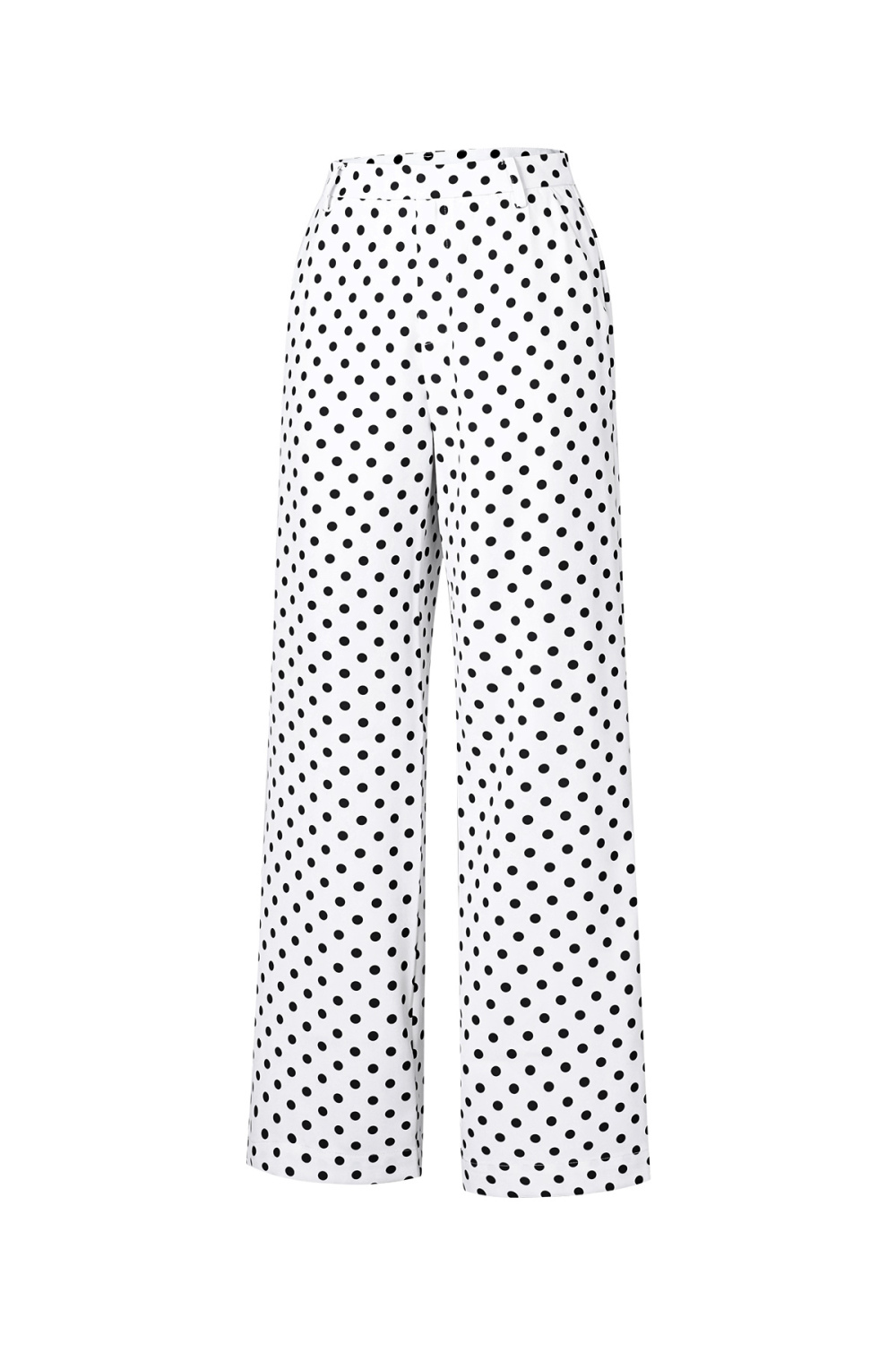 Tissu Polyester Fibre Femmes Pantalons Droits Élégants Points h5Image2