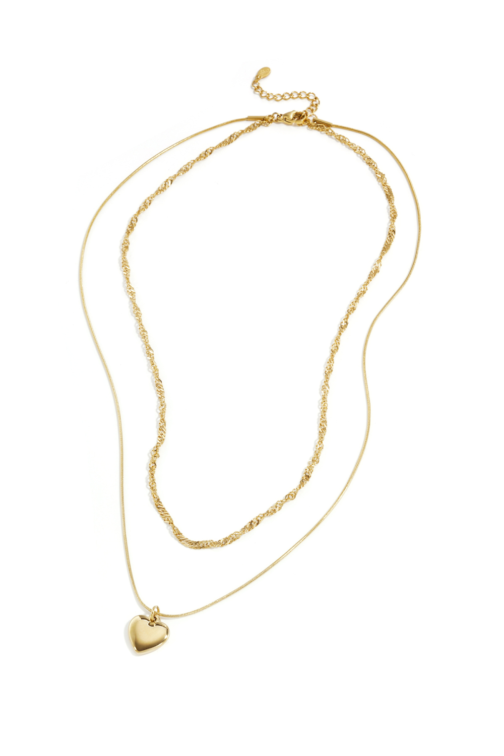 Collier À Plusieurs Rangs Avec Pendentif En Forme De Cœur 