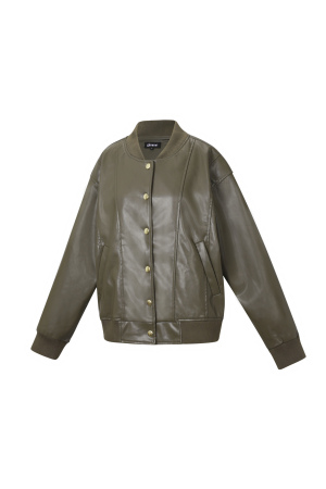 Tissu Polyester Fibre Veste Bomber Femme Automne/Hiver Style Urbain h5 Image2