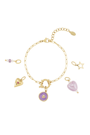 Bracelet Diy Purple Heart h5 