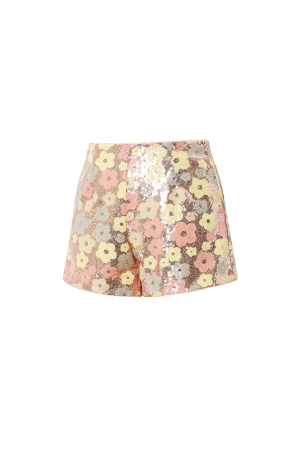 Short À Sequins À Fleurs Fleuries h5 Image2