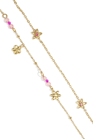 Bracelet Double Orné De Fleurs Colorées (Pack With Plastic Bag) h5 Image3